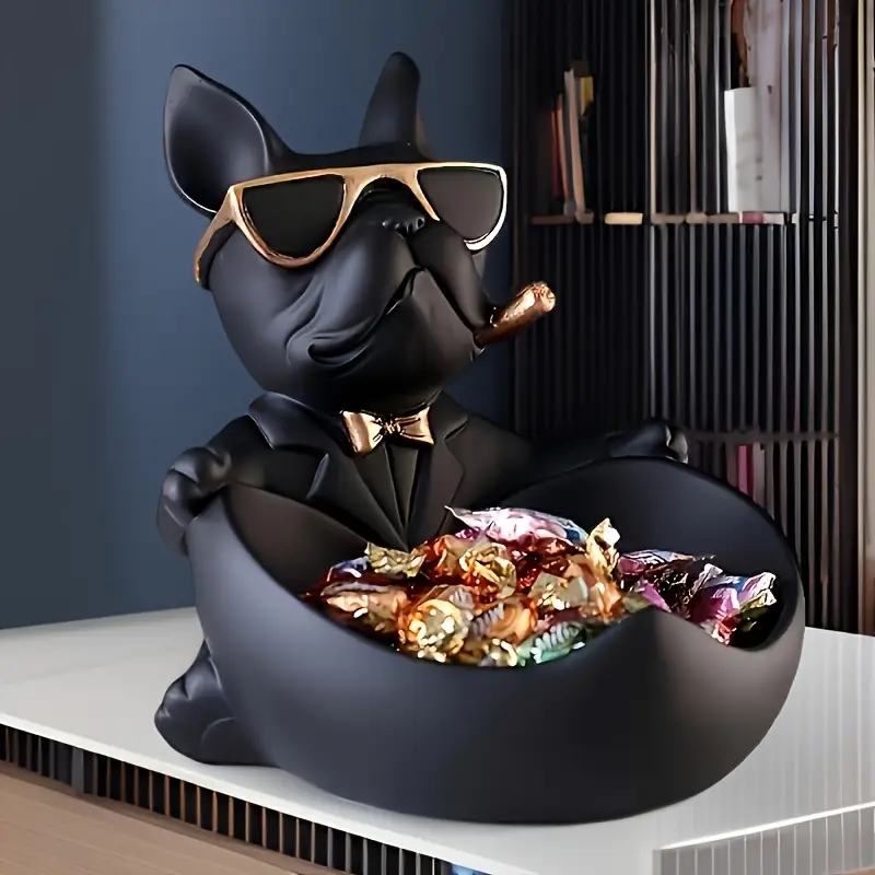 멋진 강아지 조각상 불독 조각상 수납함 동물 장식품 레 - Art And Craft Sunglasses 리뷰 및 가격