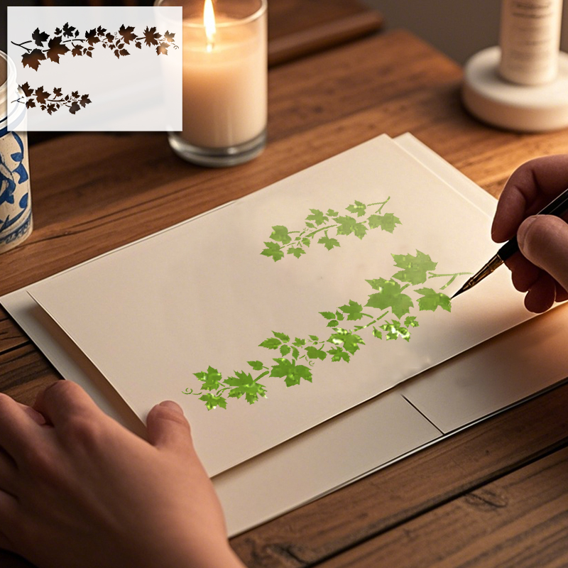 YOMDID 나뭇잎 패턴 PET 페인팅 할로우 아웃 스 - Art Craft Template 리뷰 및 가격