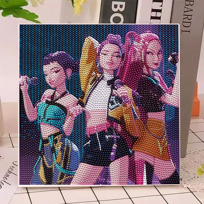 애니메이션 헌터즈 걸스 루미 밀라 조이 다이아몬드 페인 - Art Craft Materials 리뷰 및 가격