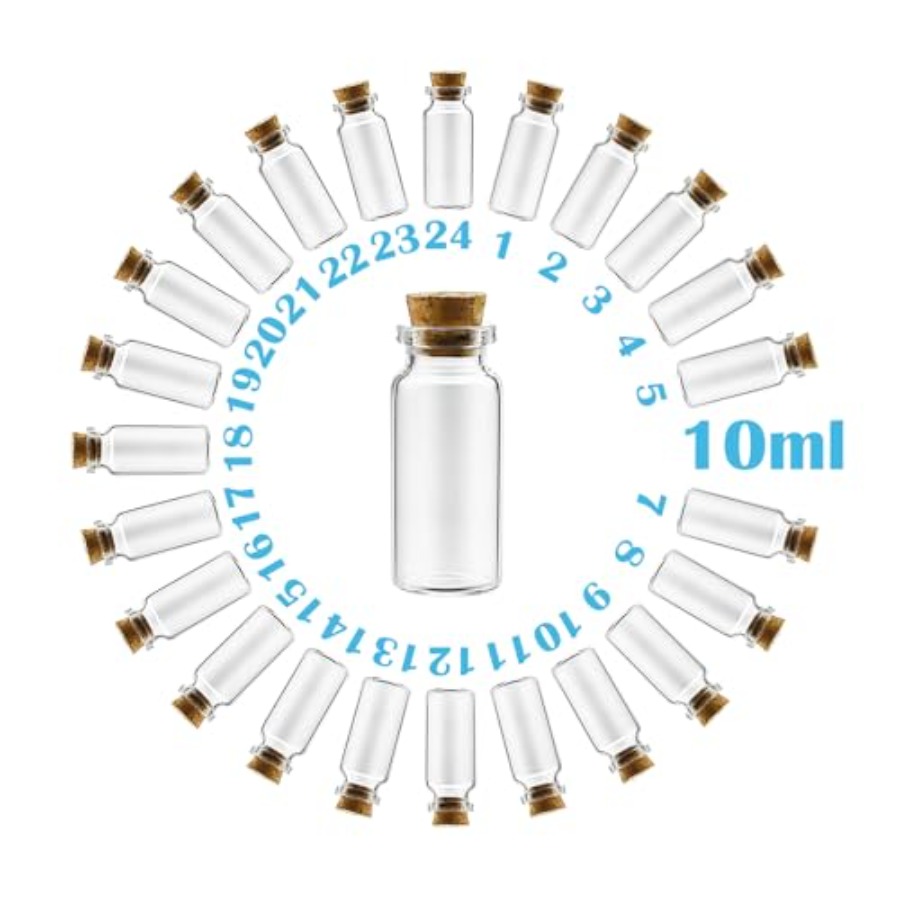 10ml 24개 소형 유리병 코르크 마개 포함, USP - Art Craft Class 리뷰 및 가격