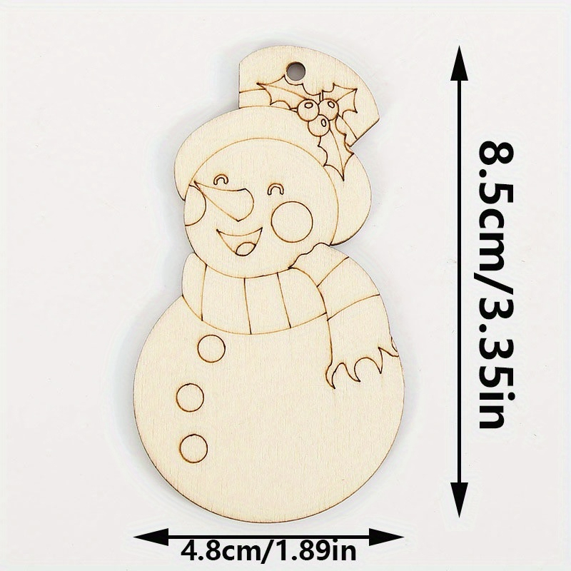 페인트칠 가능한 나무 크리스마스 트리 장식품, DIY  - Art And Craft For Xmas 리뷰 및 가격
