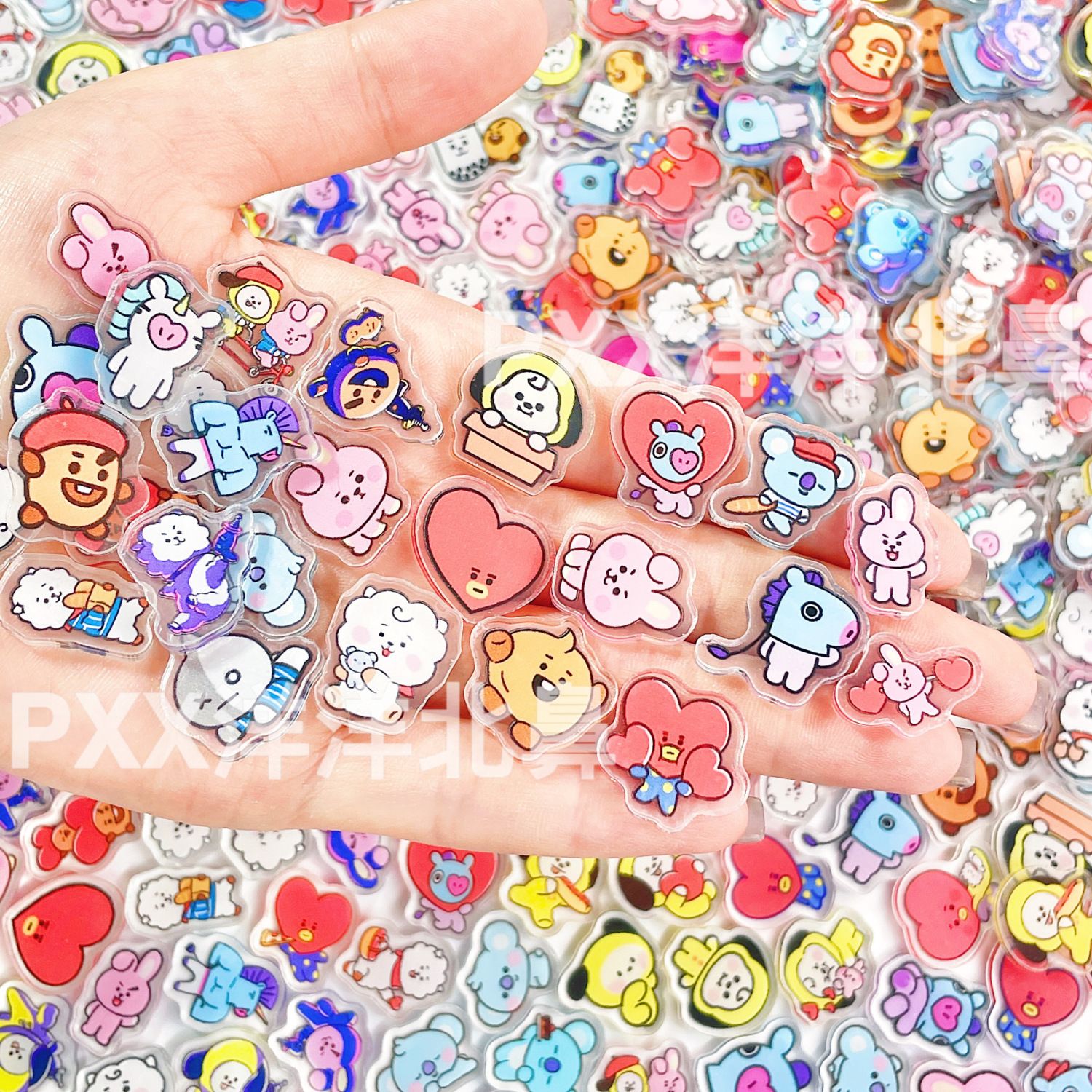 100개 BT21 BTS 단층 2cm 아크릴 조각품 주 - Art Craft Accessories 리뷰 및 가격