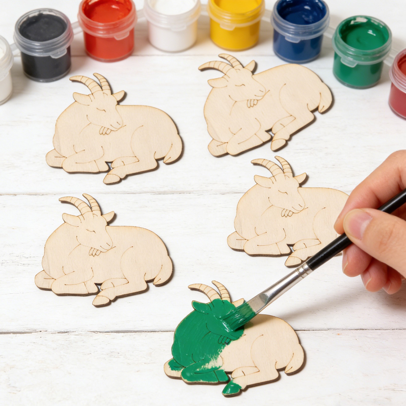 10개/세트 미완성 나무 양 동물 장식품 나무 공예 세 - Art & Craft Clipart 리뷰 및 가격