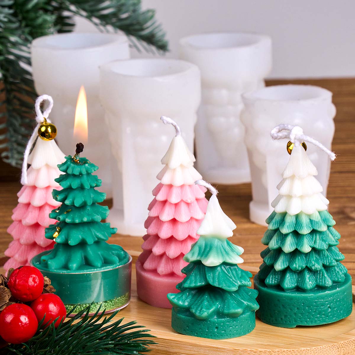 3D 크리스마스 트리 실리콘 캔들 몰드 DIY 크리스마 - Art And Craft For Xmas 리뷰 및 가격