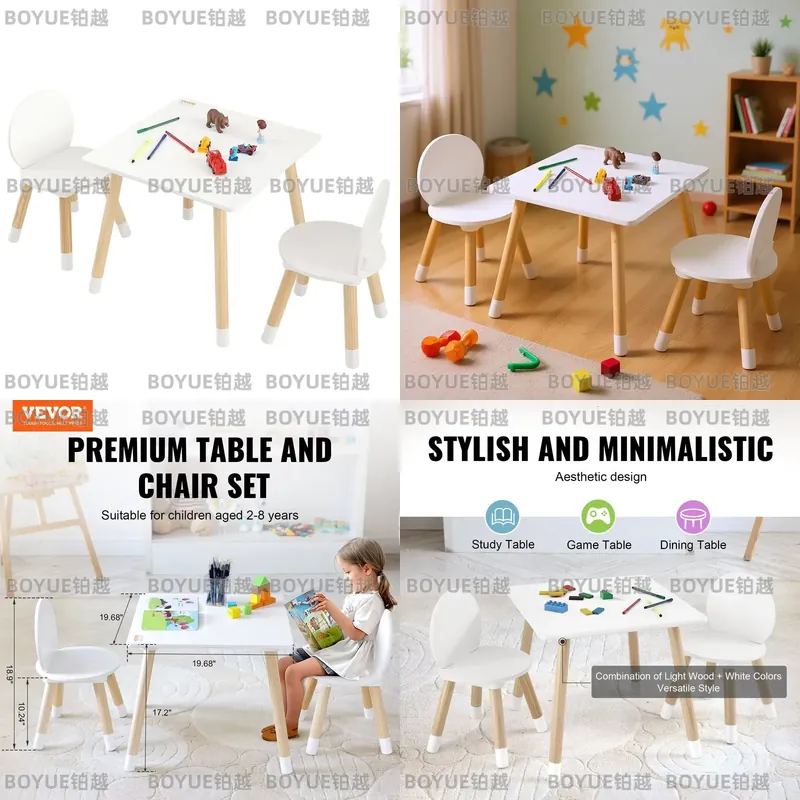 나무 어린이 활동 테이블 및 의자 2개 세트, 미술 공 - Art Craft Furniture 리뷰 및 가격