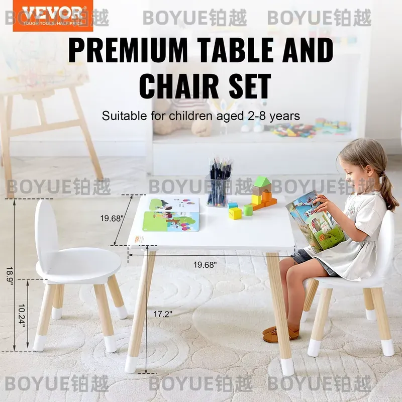 나무 어린이 활동 테이블 및 의자 2개 세트, 미술 공 - Art Craft Furniture 리뷰 및 가격