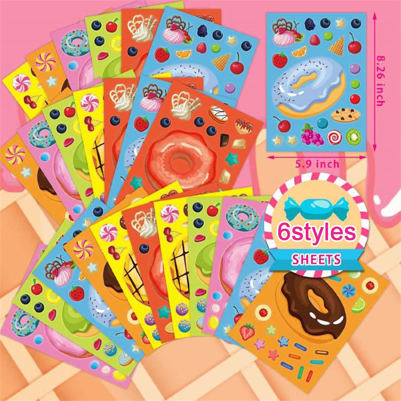 어린이를 위한 얼굴 도넛 스티커 만들기, 나만의 디저트 - Art Craft 4 Years Old 리뷰 및 가격