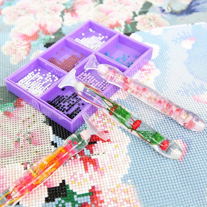 1세트 꽃무늬 레진 5D 다이아몬드 페인팅 펜, 6개  - Art Craft Accessories 리뷰 및 가격