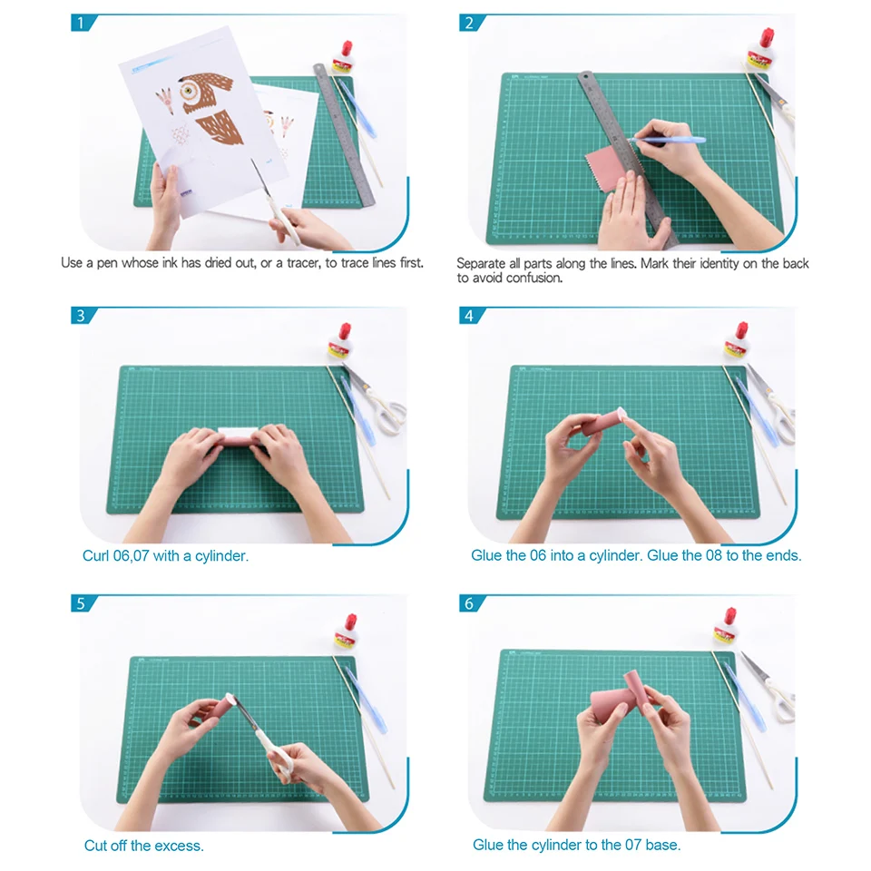 작은 올빼미 종이 접기 예술 미니 3D 접이식 종이 모 - Art Craft Cardboard 리뷰 및 가격